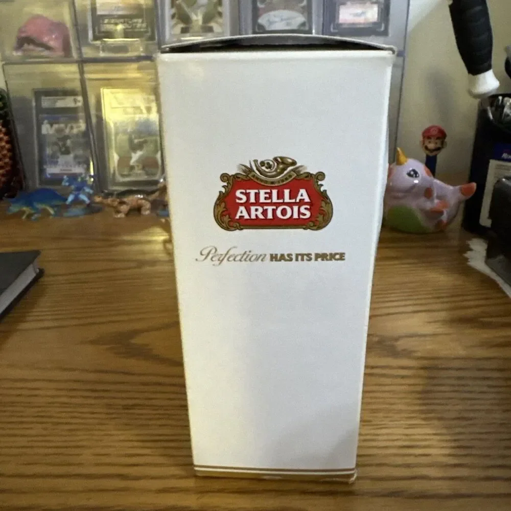 Stella Artois Gold Rim Belgium Chalice .33cl Beer Glasses - Set of 2